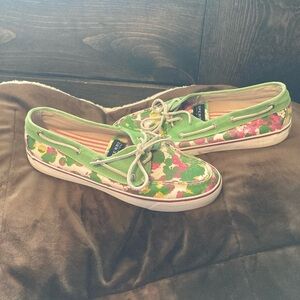 Sperry Top Siders, size 9.5, cute,bright, colorful, comfy, preppy shoes.